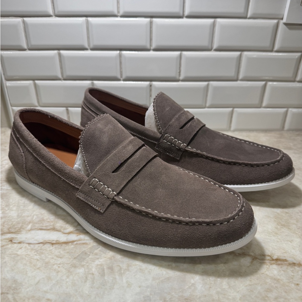 Steve Madden - Men's Taupe Suede Loafers. Size 13
